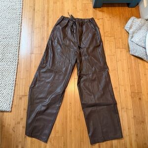 Leather Brown Pants